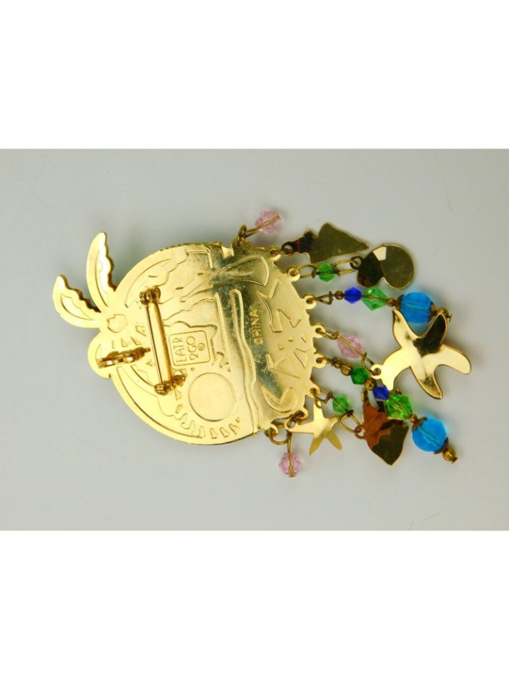 LATR 2GO Lunch At the Ritz Tropical Beach Brooch Enhancer Pendant Sun Palm 4.5" - Picture 5 of 6